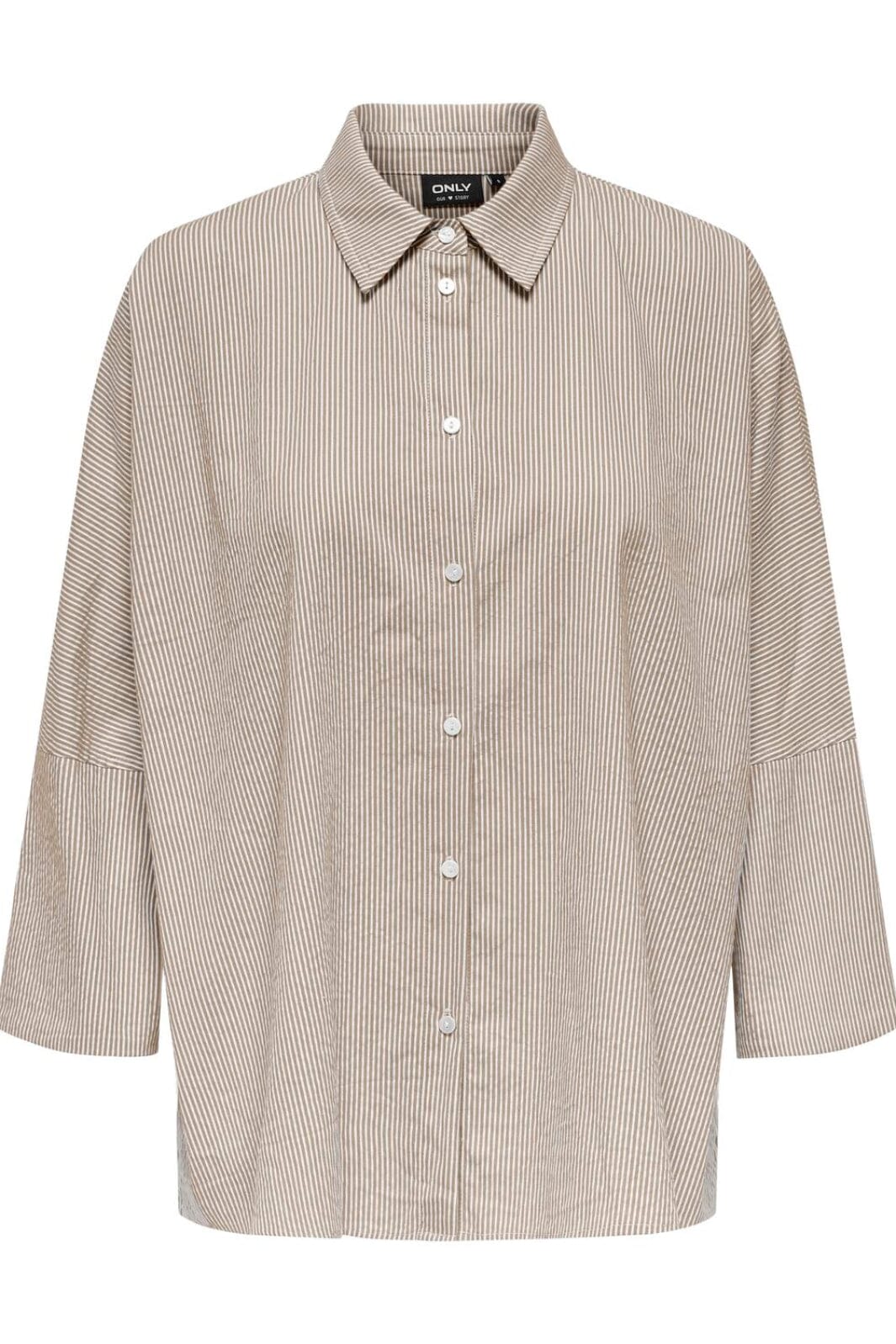 Only - Onlaugusta Shirt - 4745745 Feather Gray Cloud Dancer Skjorter 