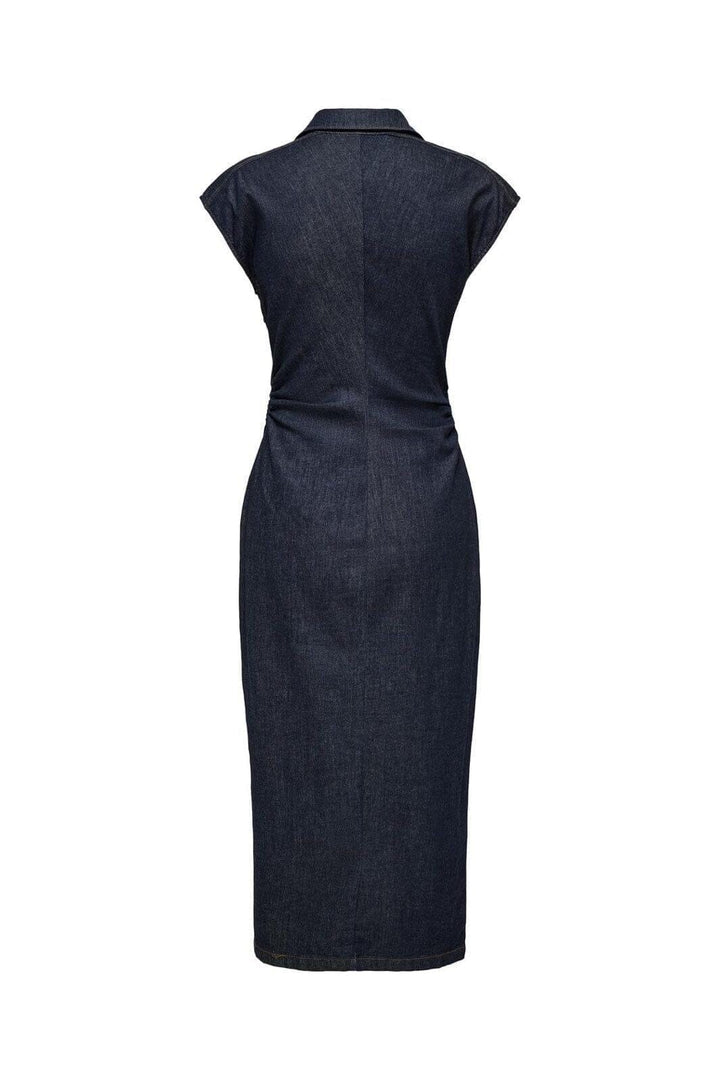 Only - Onlbabe Capsleeve Midi Dress Rinse - 4921304 Dark Blue Denim