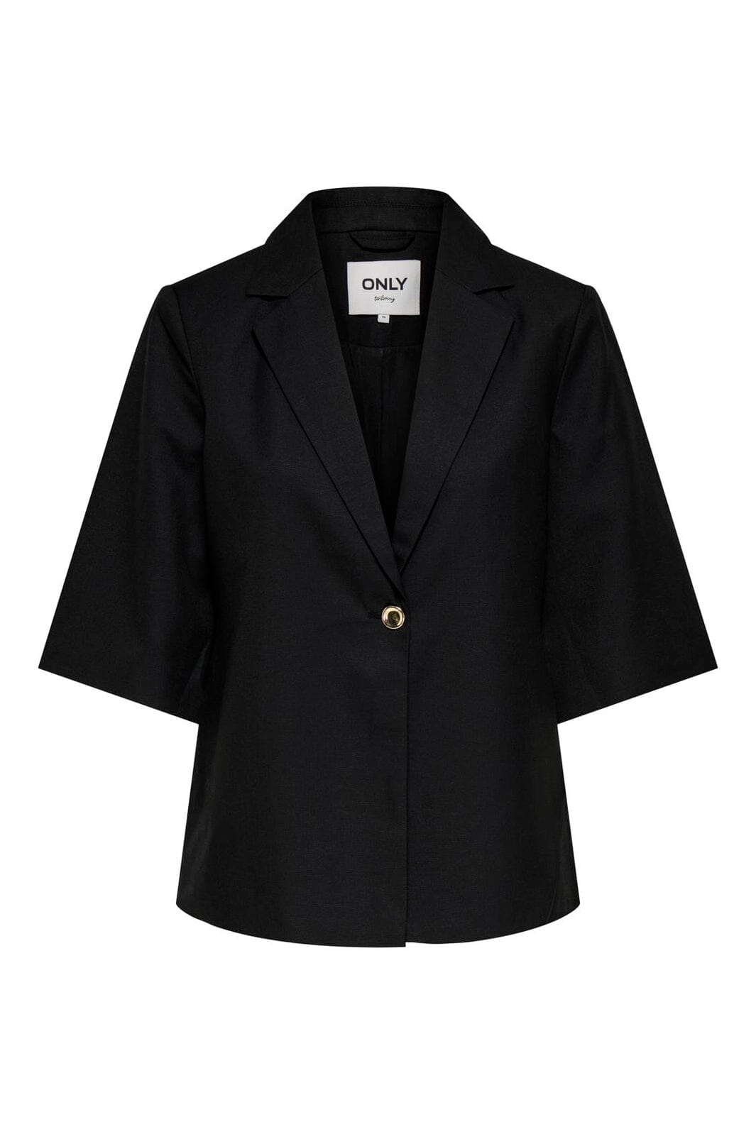 Only - Onlbaia 2/4 Linen Bl Blazer Tlr - 5018858 Black