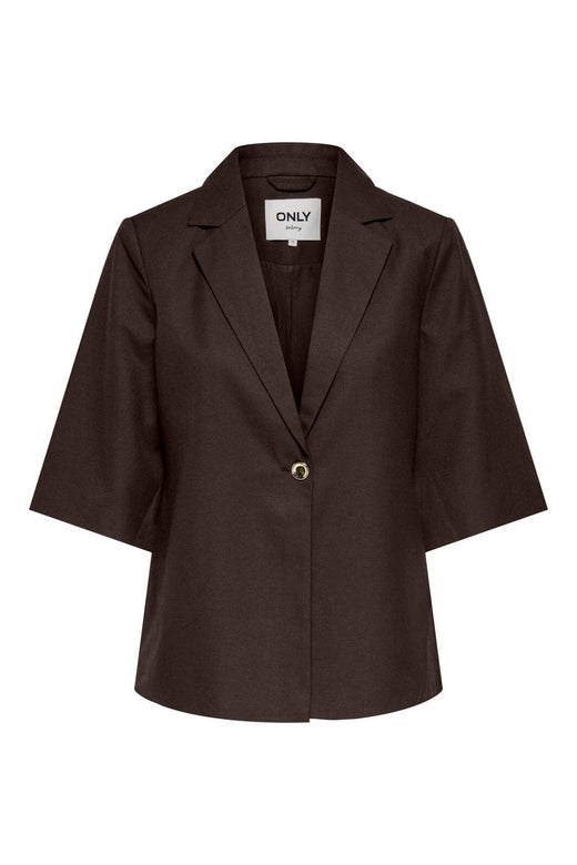 Only - Onlbaia 2/4 Linen Bl Blazer Tlr - 5083270 Coffee Bean