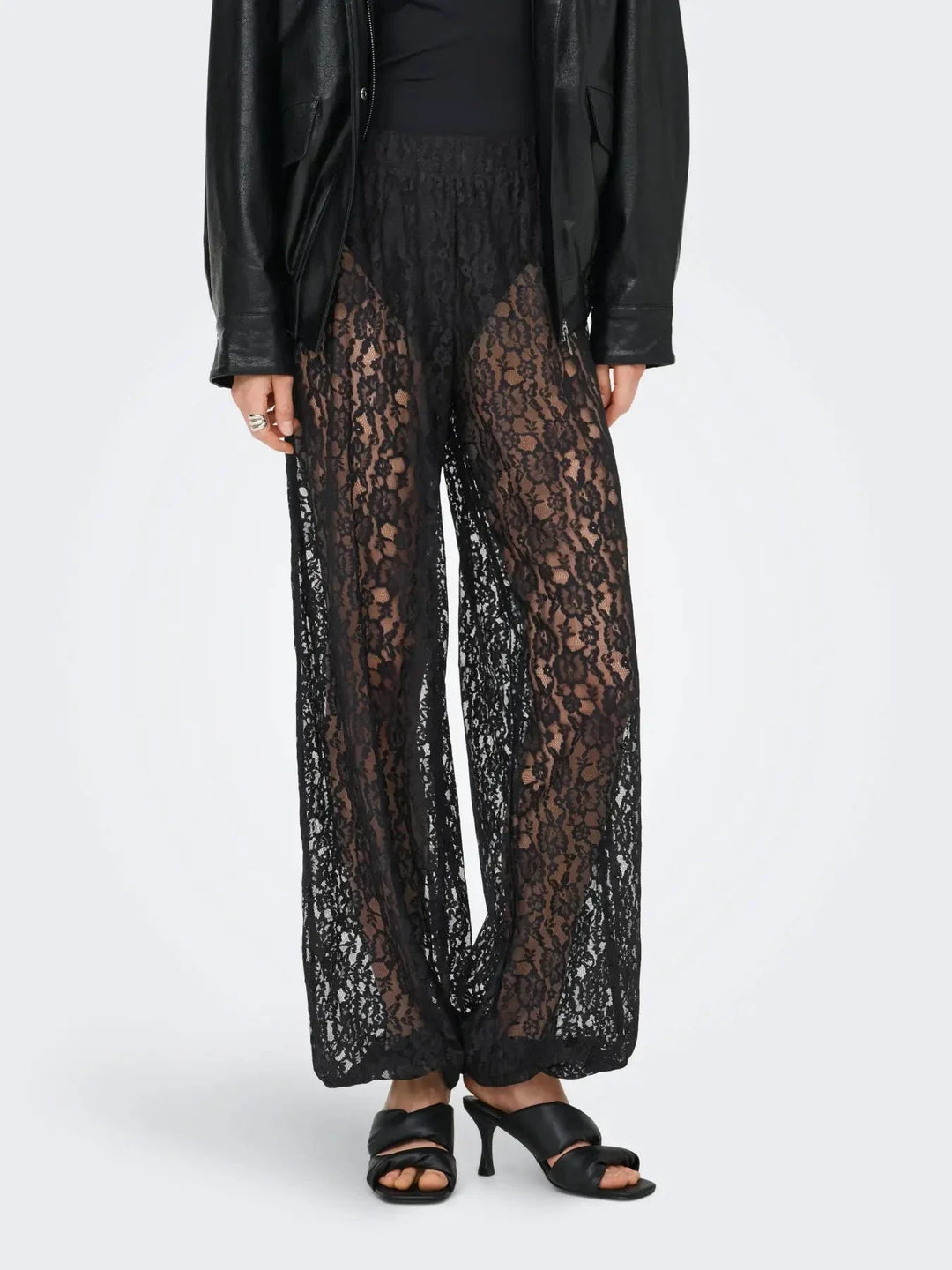 Only - Onlbea Lace Balloon Pants - 5104941 Black Bukser 