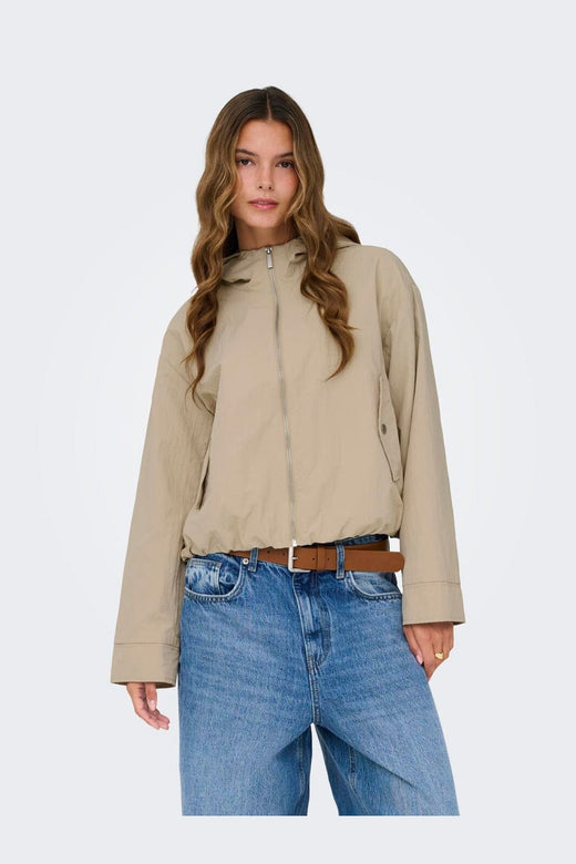 Only - Onlbealo Hood Jacket - 4705506 Humus Silver Trim