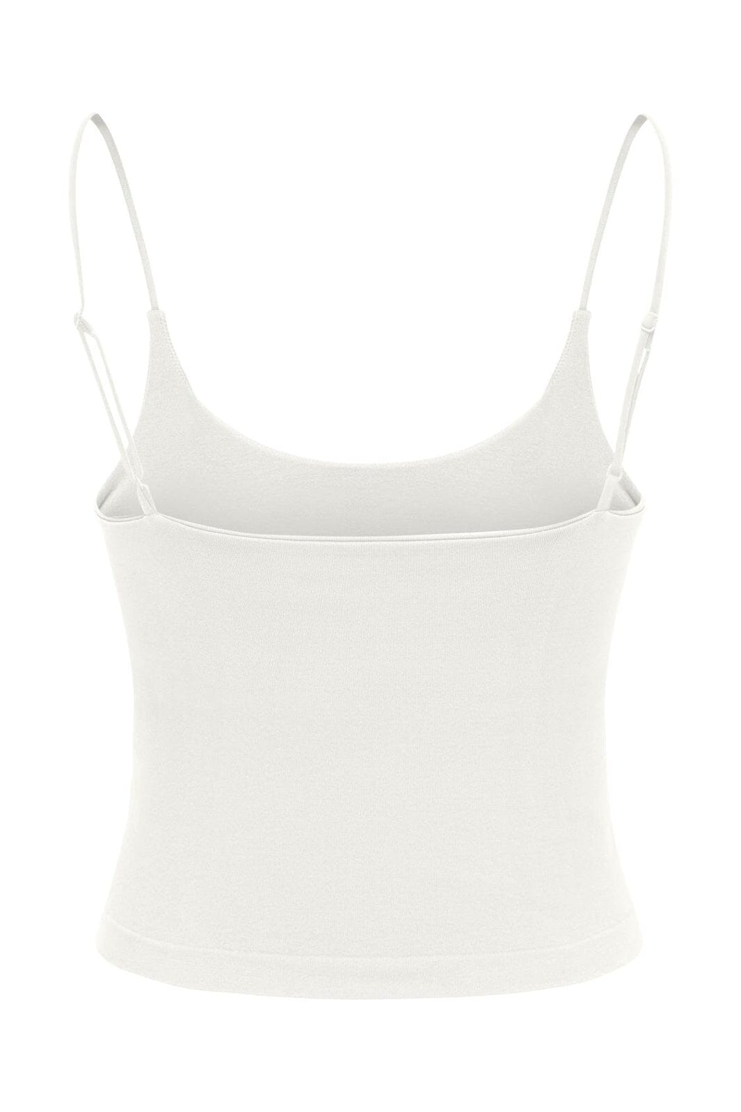 Only - Onlbella Seamless V-Neck Crop Top Acc - 5096416 Cloud Dancer