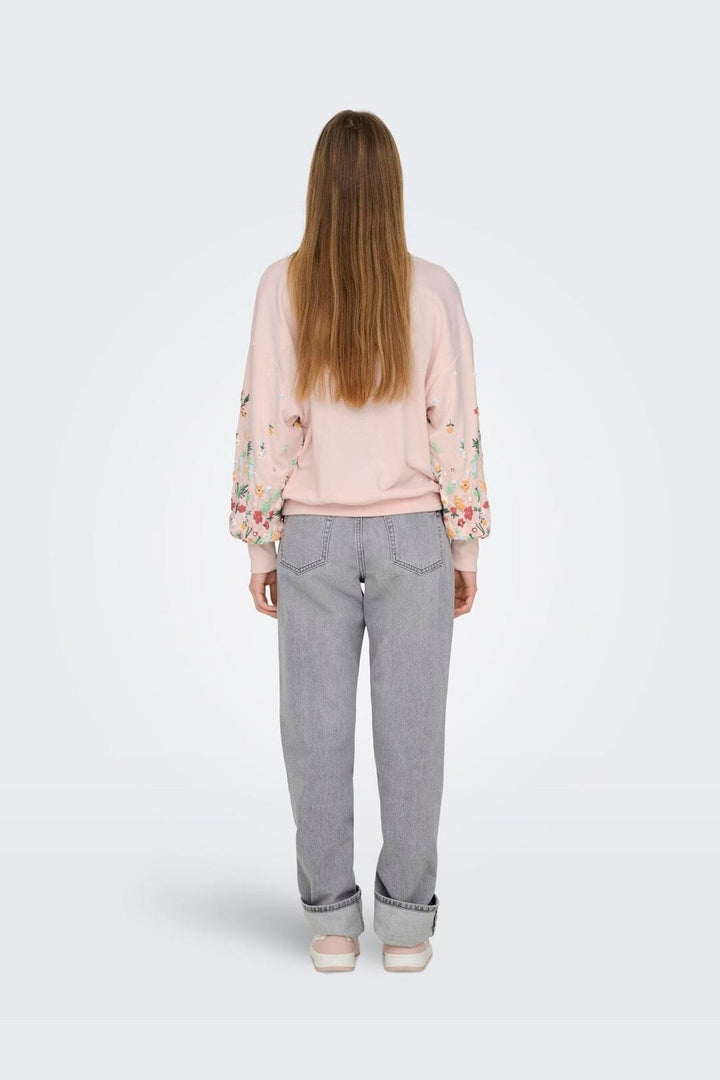 Only - Onlbrooke L/S O-Neck Flower Swt - 4691872 Potpourri Sleeve Flower