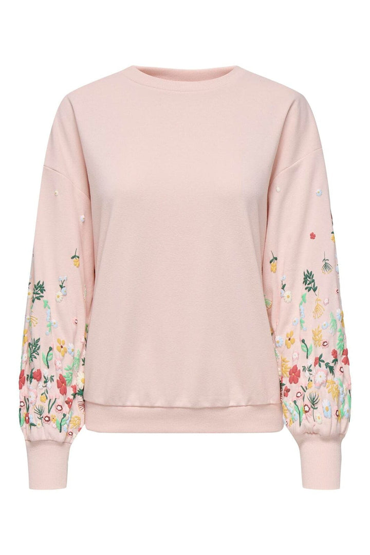 Only - Onlbrooke L/S O-Neck Flower Swt - 4691872 Potpourri Sleeve Flower