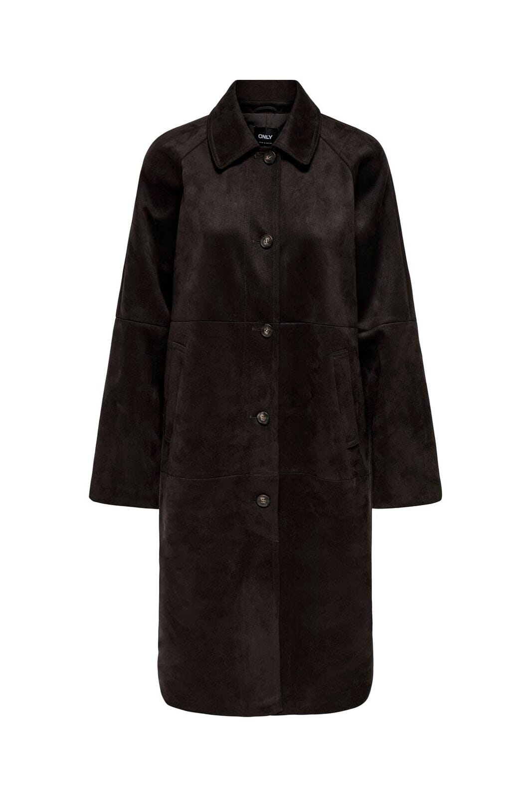 Only - Onlcarolina Long Faux Suede Coat - 5140394 Java