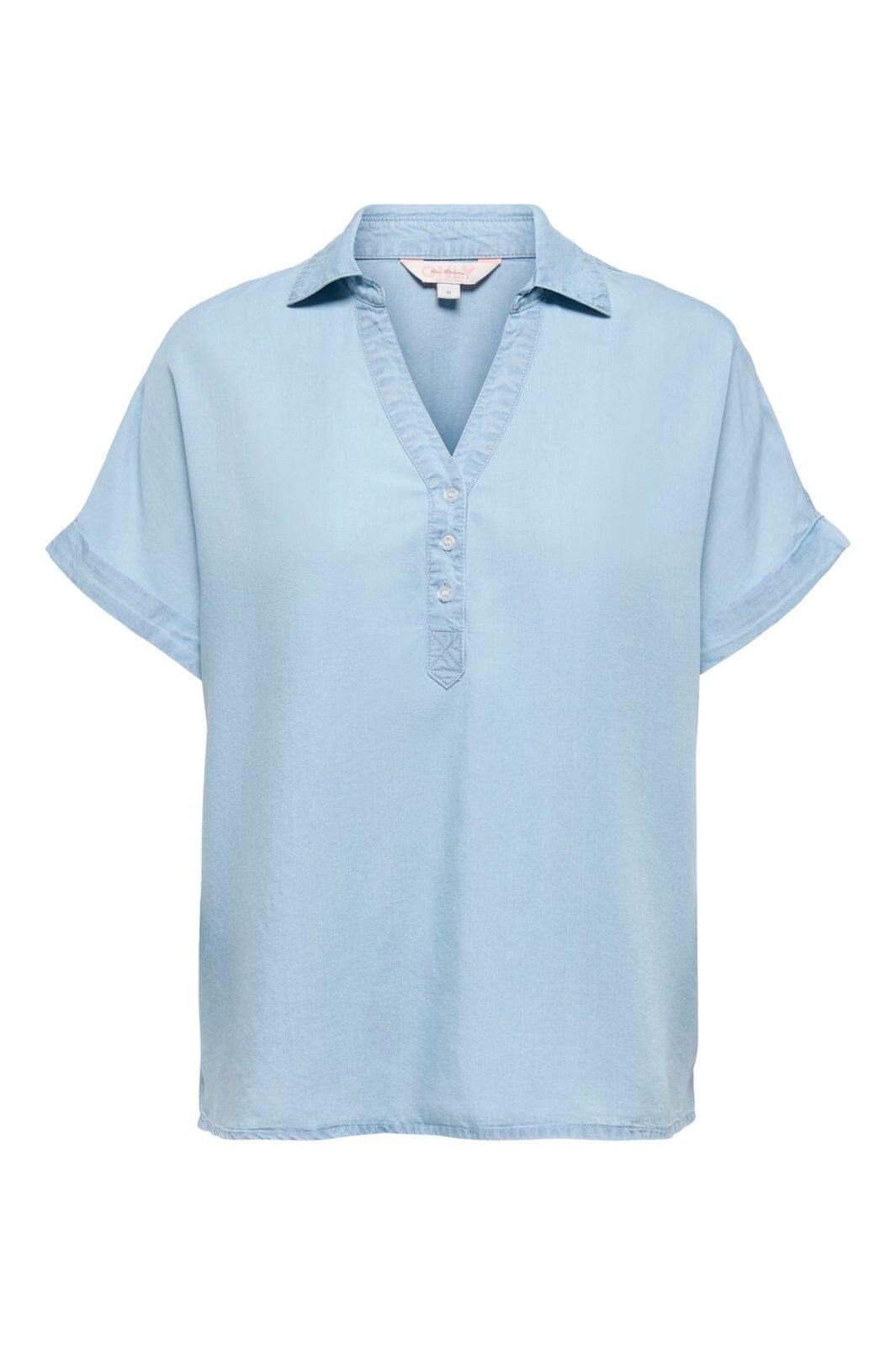 Only - Onlcharis Life Cap Sleeve Shirt Cc - 4910840 Light Blue Denim