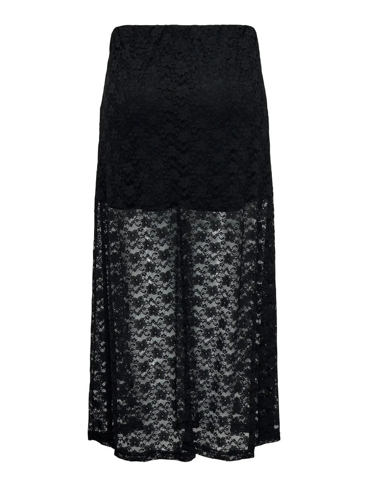 Only - Onlchigo Cali Life Lace Ankle Skirt - 4855496 Black Nederdele 
