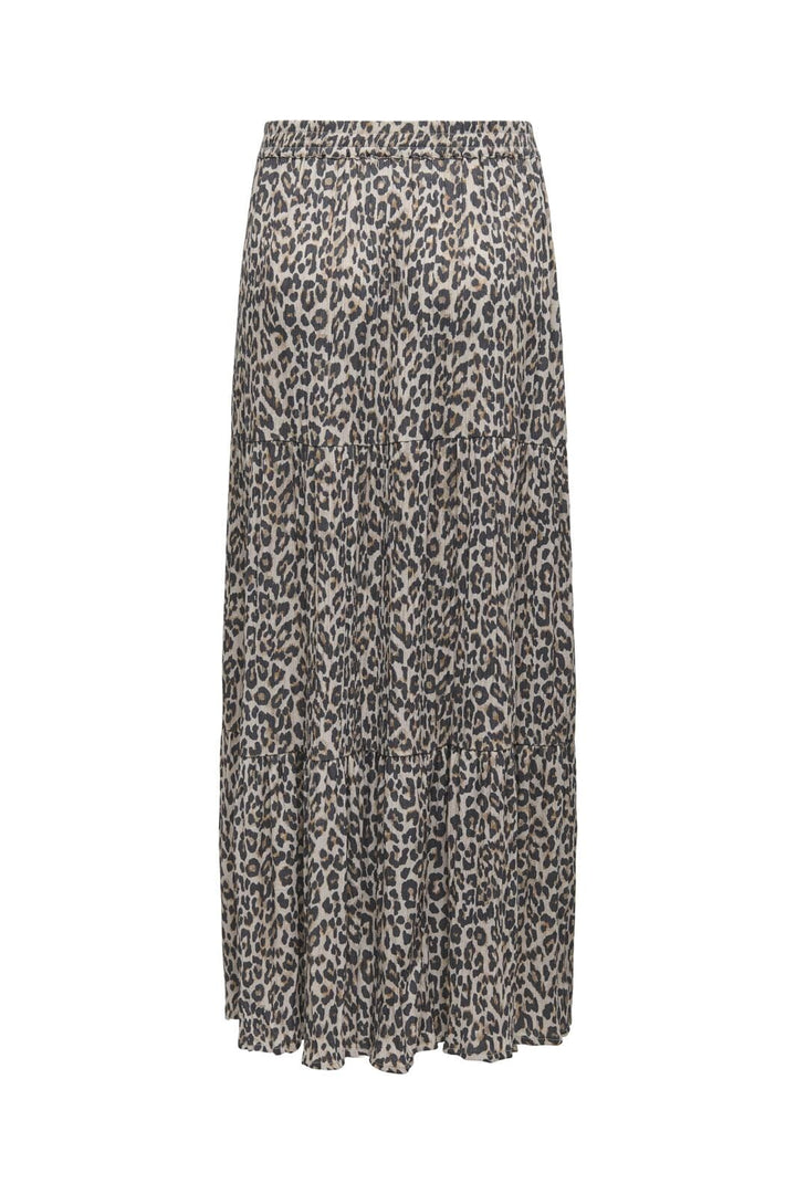 Only - Onlcikka Long Skirt - 4694862 Pumice Stone Wild Life Leo