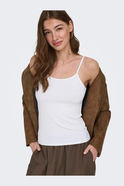 Only - Onlea S/L New Singlet - 4487717 Bright White