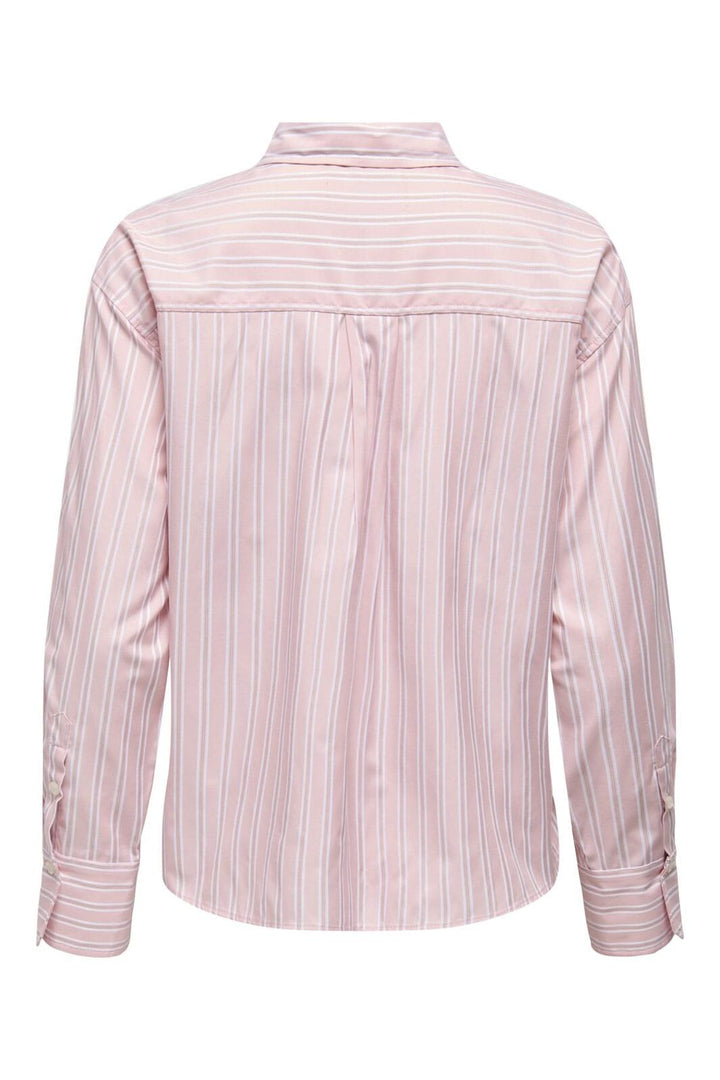 Only - Onlelara L/S Emb Shirt - 4976625 Crystal Rose Cloud Dancer