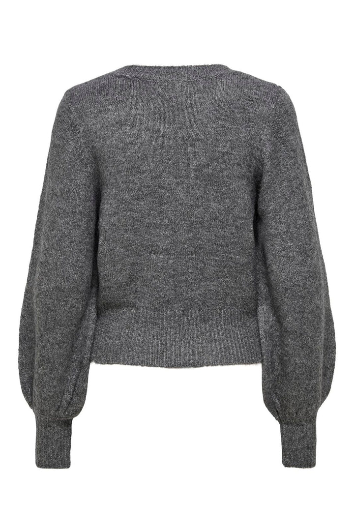 Only - Onlelsa L/S Pullover Knt - 3493202 Medium Grey Melange