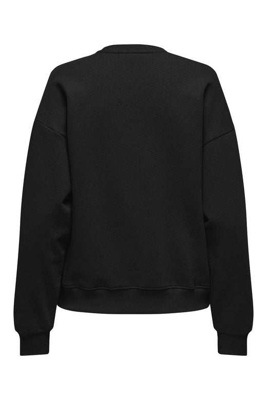 Only - Onlely L/S O-Neck Fringe Swt - 4892159 Black