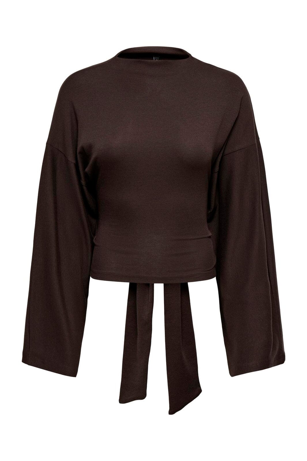 Only - Onlestrid L/S Tie Top - 5113937 Coffee Bean