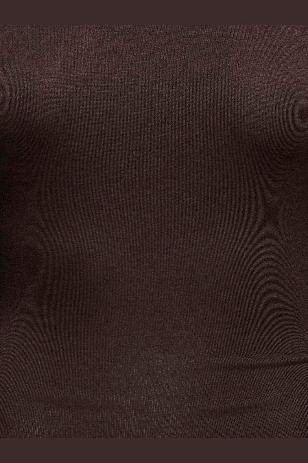 Only - Onlestrid L/S Tie Top - 5113937 Coffee Bean