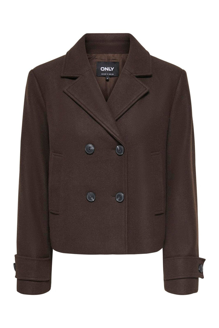 Only - Onlfreja Short Db Jacket - 4986881 Hot Fudge Melange