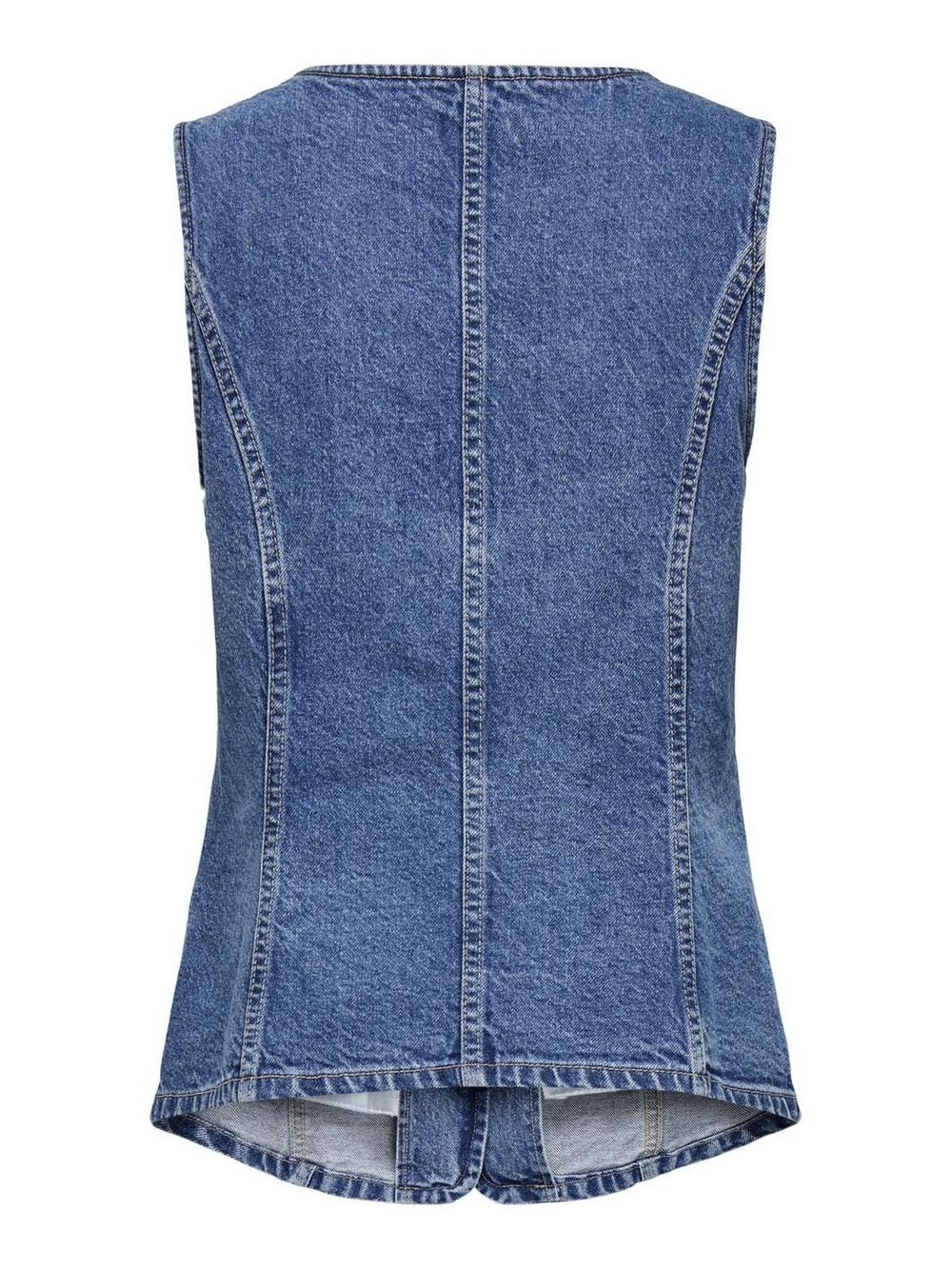 Only - Onlgiulina S/L Button Waistcoat Mae - 4821241 Medium Blue Denim
