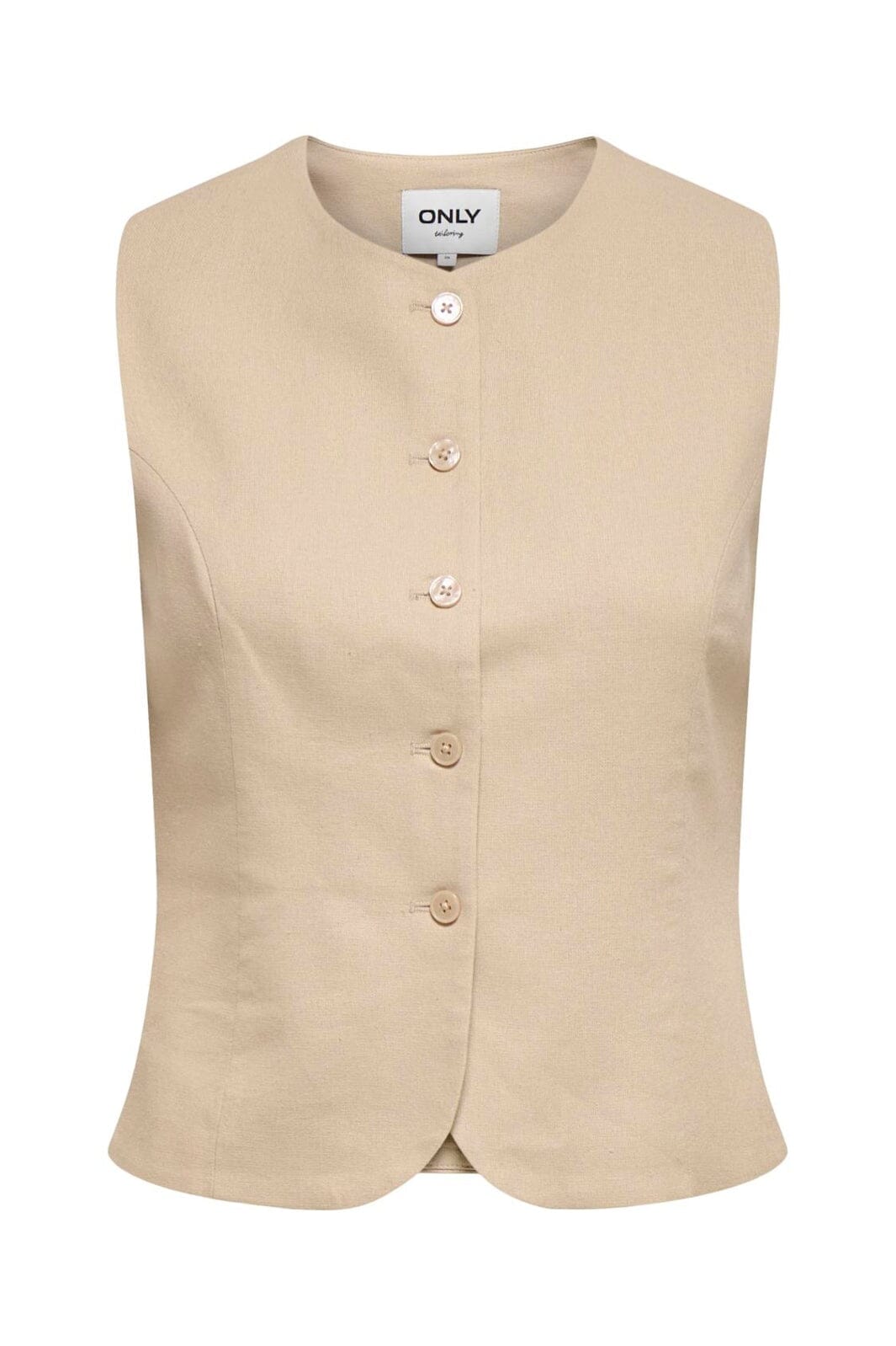 Only - Onlgoa S/L Linen Bl Waistcoat Cc Tlr - 4942123 Oxford Tan