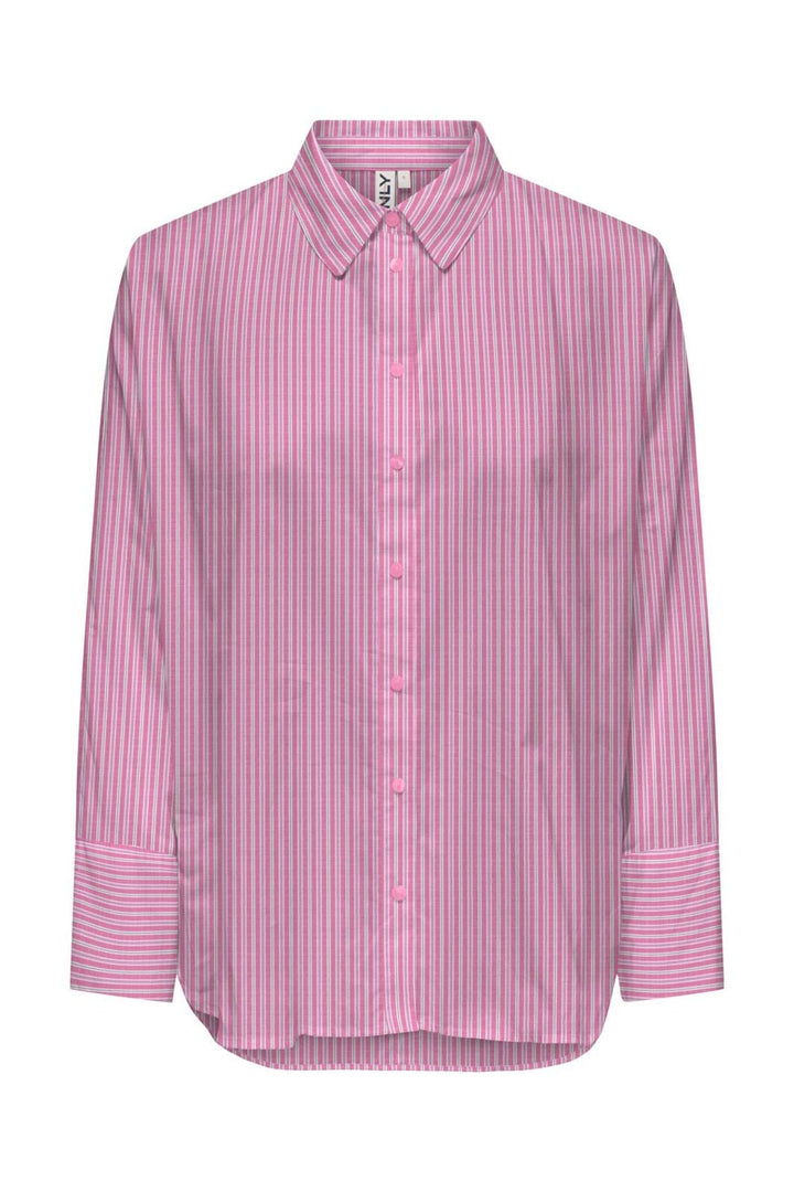 Only - Onlgrace Bersa Ls Shirt - 4983434 Wild Orchid White