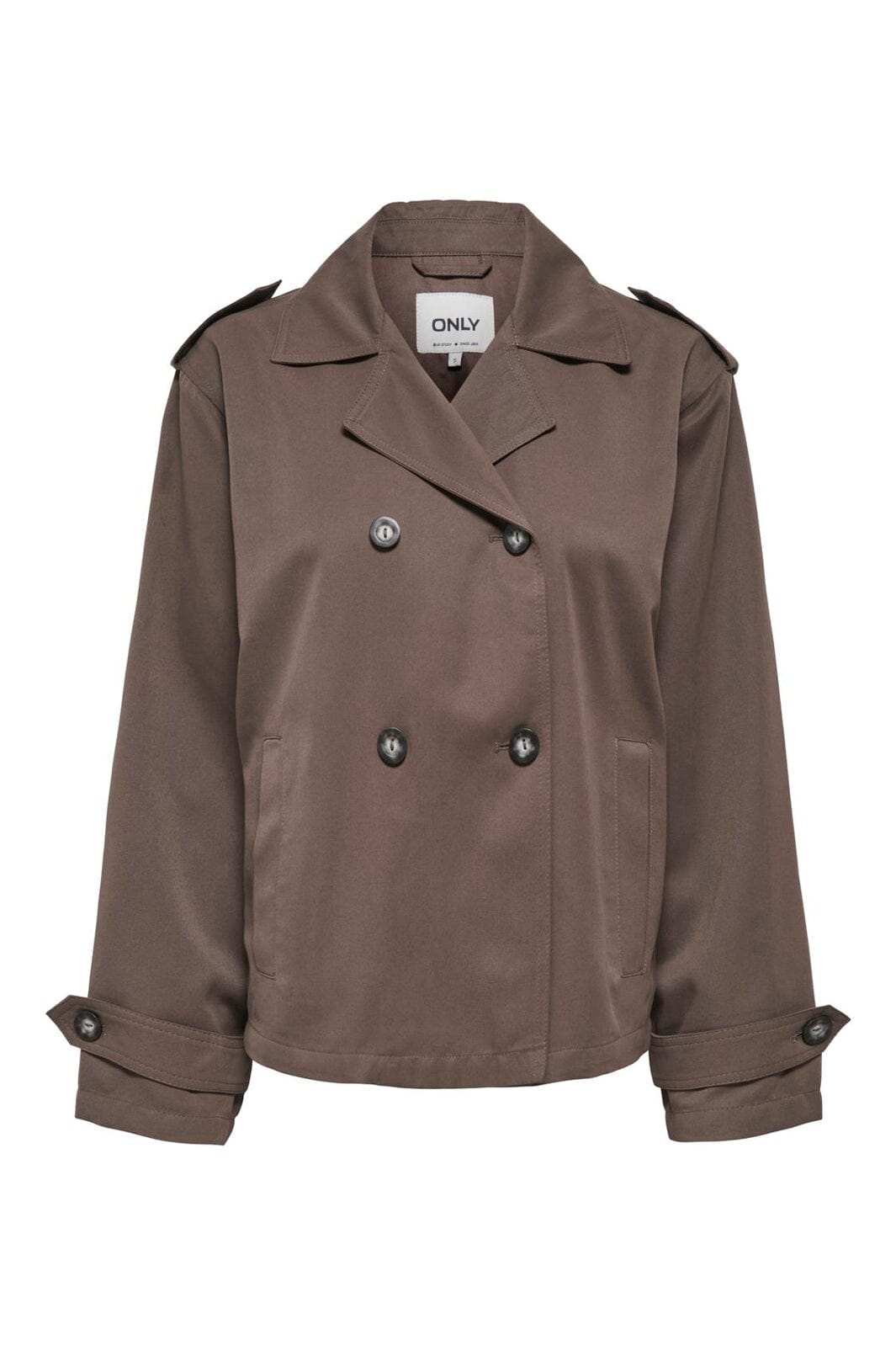 Only - Onlhannah Short Life Trenchcoat - 4986831 Chocolate Martini