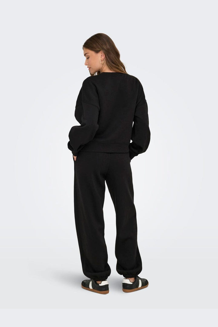 Only - Onlhappy L/S Crew Neck Swt - 5199519 Black
