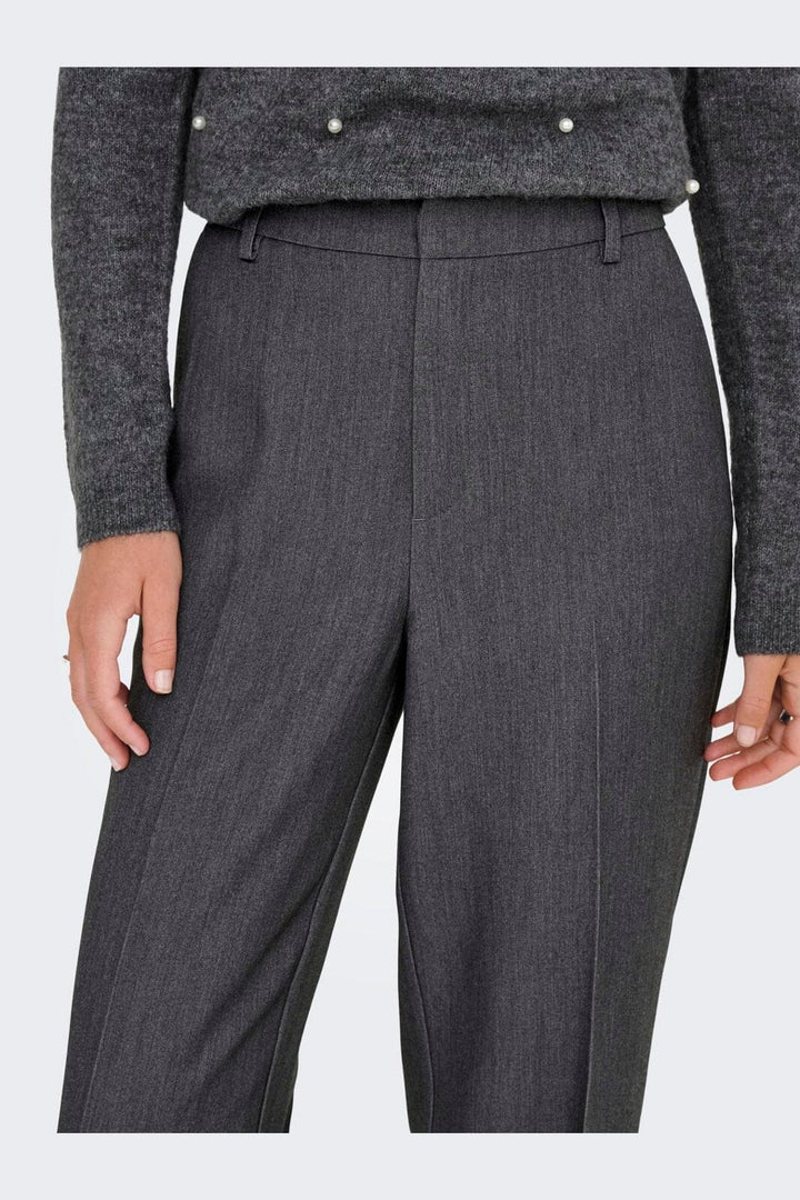 Only - Onlhattie-Lana W Mel Pant Tlr - 4462069 Dark Grey Melange