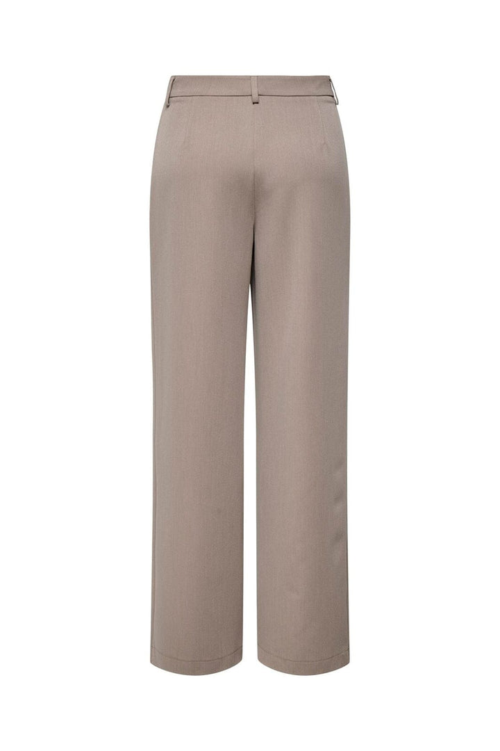 Only - Onlhattie Pleat Str Pant Tlr - 4716687 Taupe Gray Melange