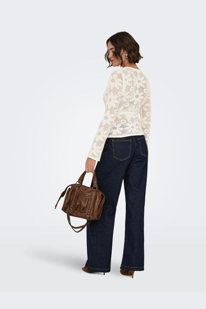 Only - Onlisabel Life Ls Fitted Cardigan Cc Knt - 4972383 Birch Dtm Button