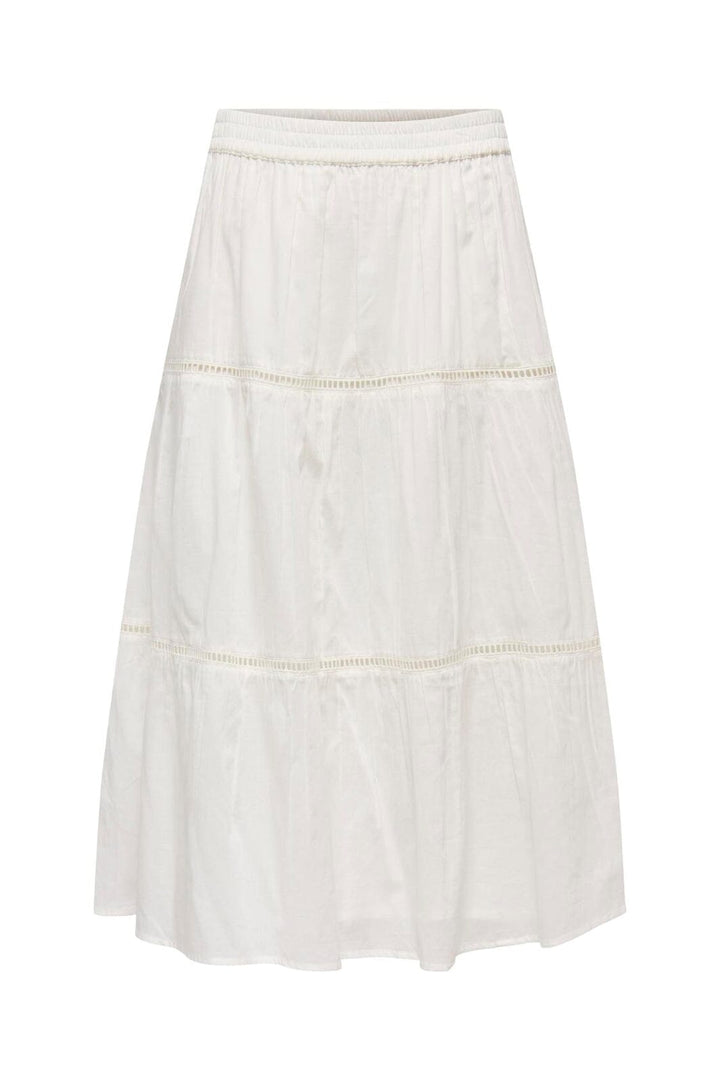 Only - Onlisabella Long Skirt - 4994098 Cloud Dancer