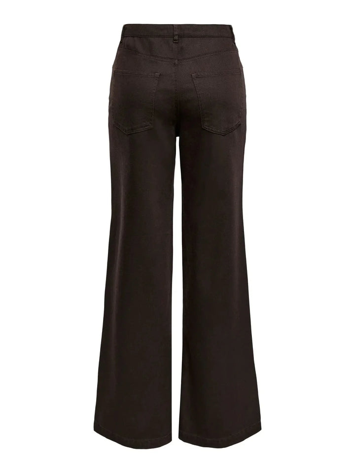 Only - Onljuicy-Soft Wide Pant - 5003385 Black Coffee Bukser 