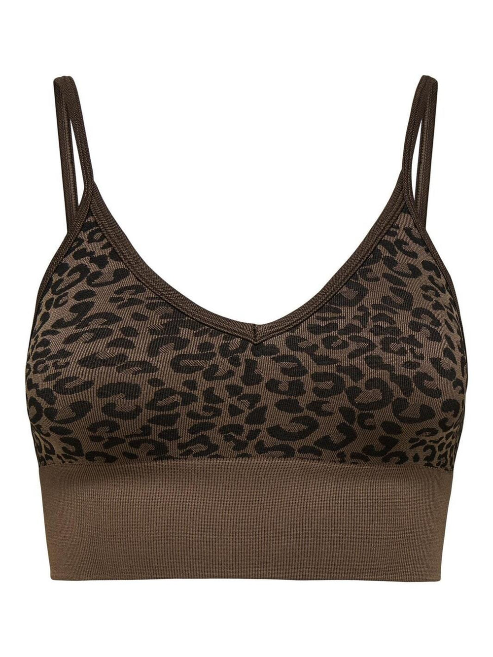 Only - Onljungle Seamless Animal V-Neck Top Acc - 4756666 Pinecone Leopard Pattern