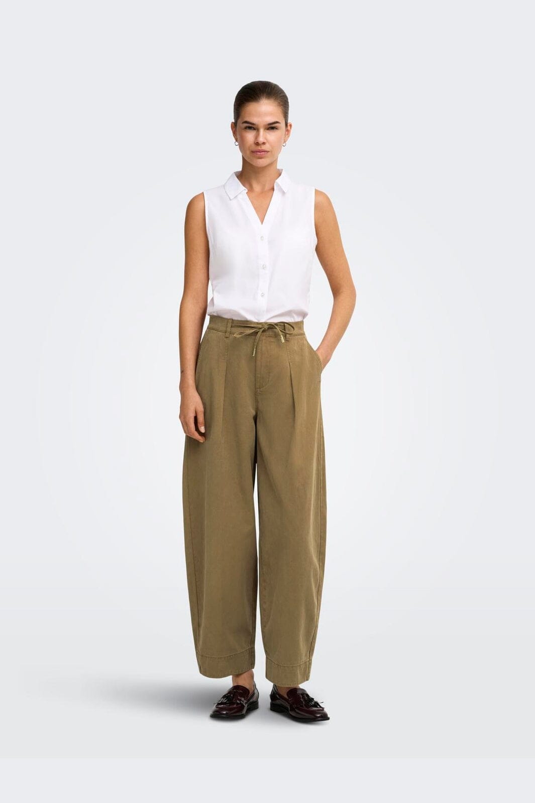 Only - Onlkaitlin String Barrel Pant - 5200162 Kangaroo
