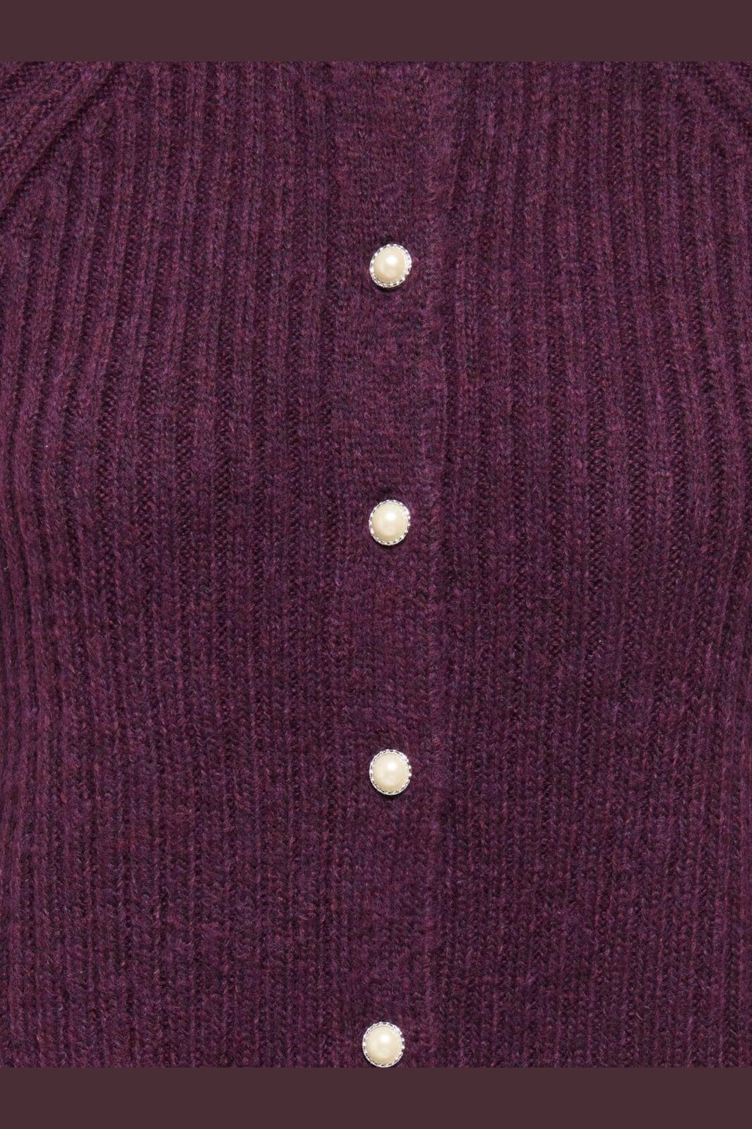 Only - Onlkalibu L/S Cardigan Knt - 5109876 Mauve Wine Melange