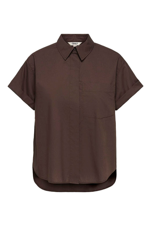 Only - Onlkeri S/S Fold Shirt - 5118366 Coffee Bean