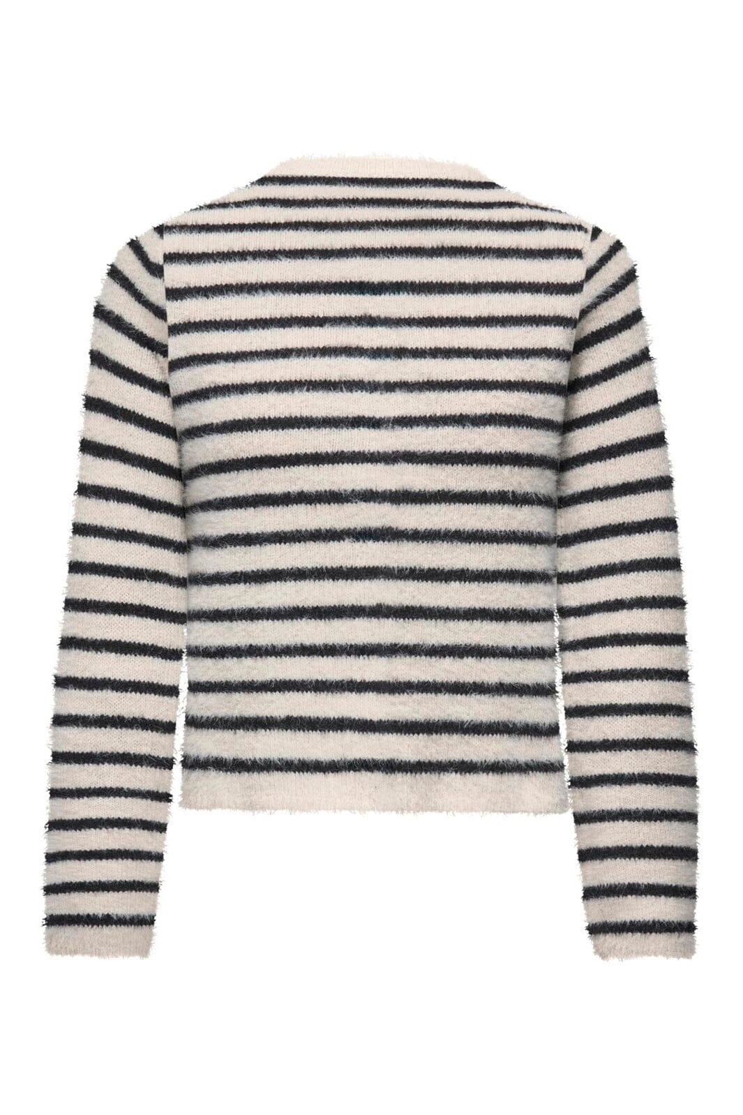 Only - Onlkerry Ls Button Cardigan Cc Knt - 5059032 Birch Black/Silver Heart Button