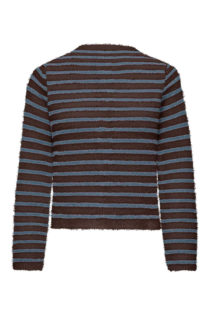 Only - Onlkerry Ls Button Cardigan Cc Knt - 5100858 Bracken Dusty Blue/Silver Heart Button
