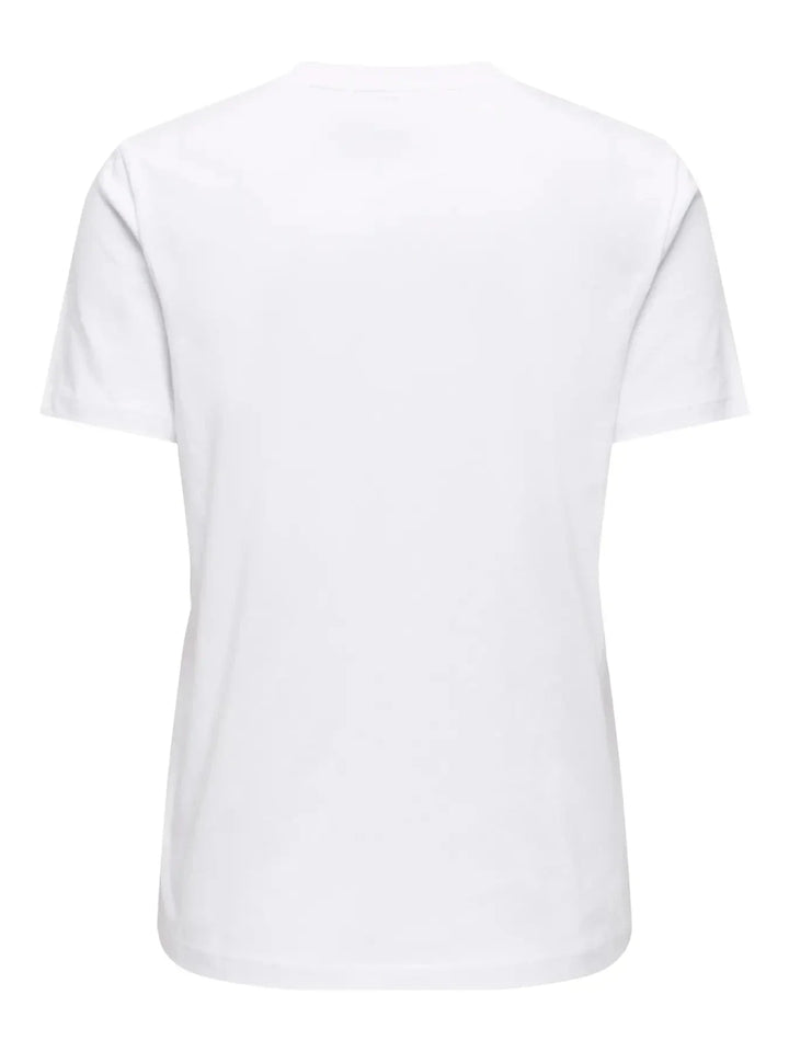 Only - Onlketty Life S/S O-Neck Top - 5016635 Bright White Strawberry T-shirts 