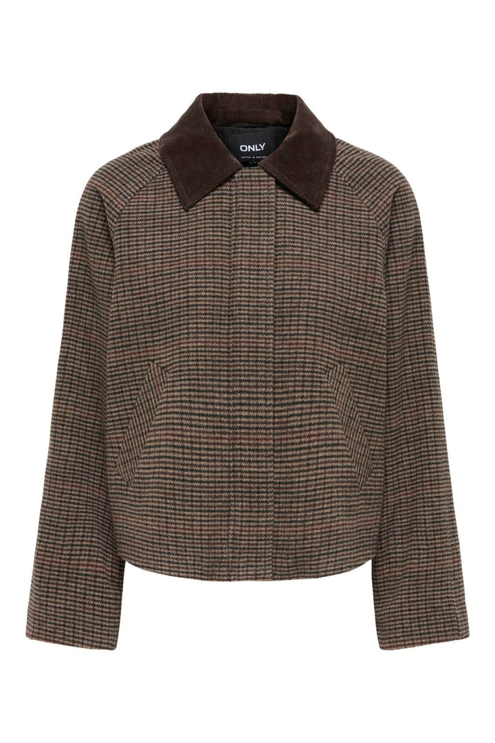 Only - Onlkine Checked Cord Jacket Cc - 5103140 Fungi Fungi Check