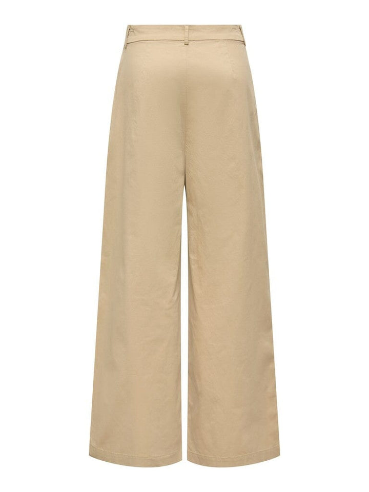 Only - Onlliana X Wide Pleat Pant Ox - 4933750 Travertine Bukser 