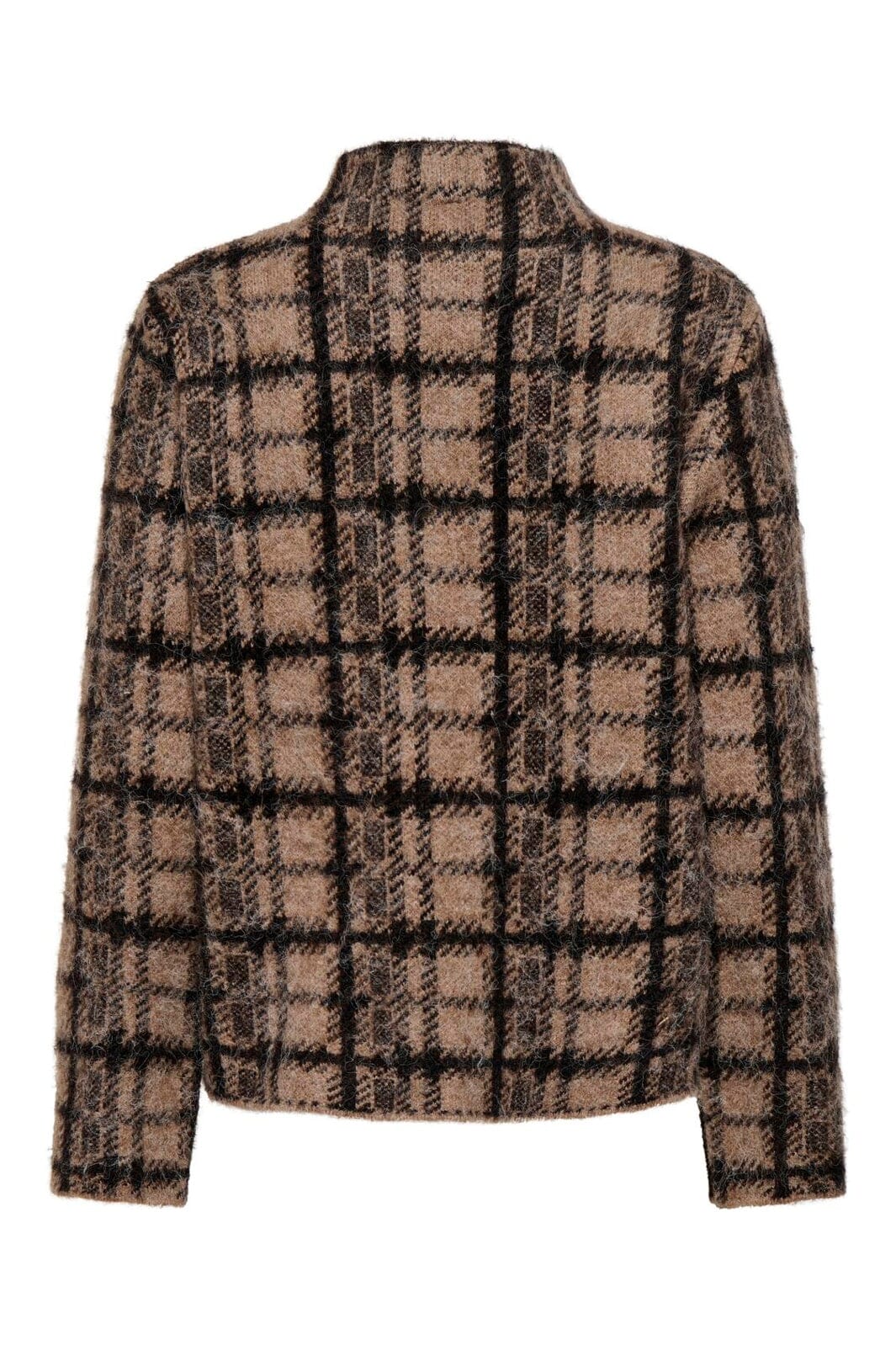 Only - Onllouise Ls Highneck Knt - 5083669 Chocolate Torte Toasted Coconut/Black/Mel