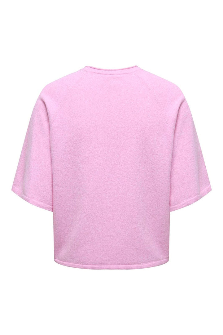 Only - Onlloyal 2/4 O-Neck Knt - 4983477 Super Pink Melange