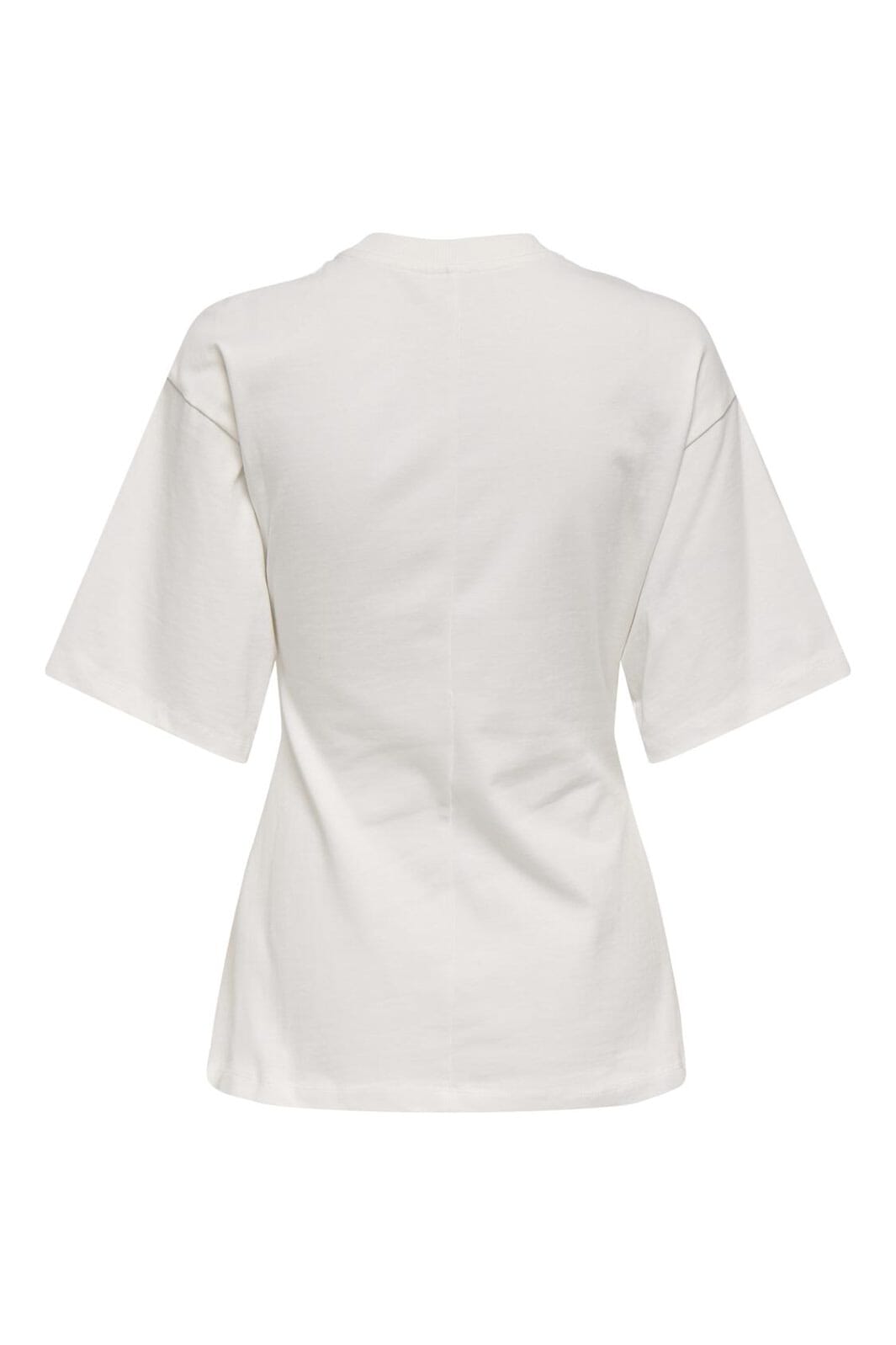 Only - Onlmarie Life 2/4 O-Neck Top Box - 4953287 Cloud Dancer Silver Button