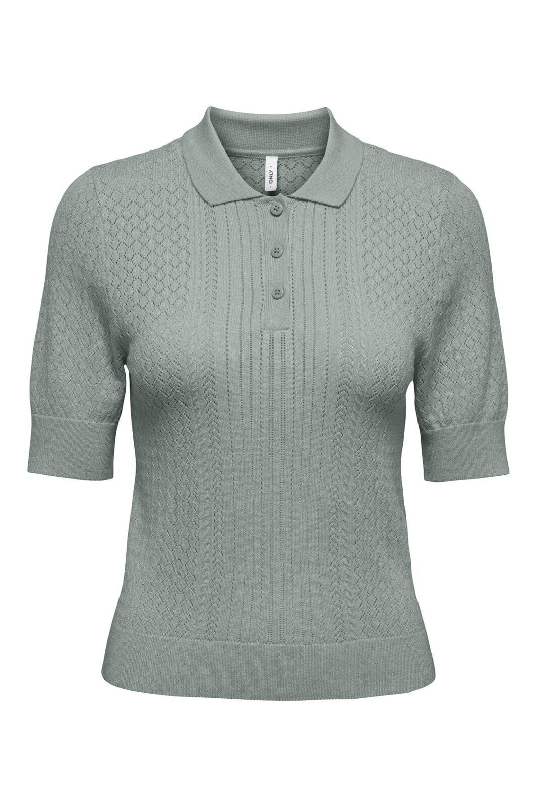 Only - Onlmeddi Life Ss Structure Polo Cc Knt - 4981787 Jadeite Dtm Button/Needledrop