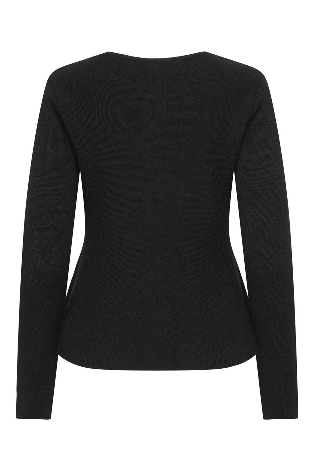 Only - Onlmelli Ls O-Neck Button Cardi Knt - 4912478 Black Silver Buttons