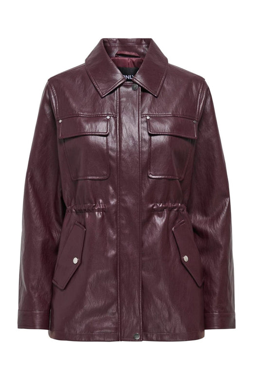 Only - Onlmini Faux Leath String Jacket Cc - 5078401 Decadent Chocolate