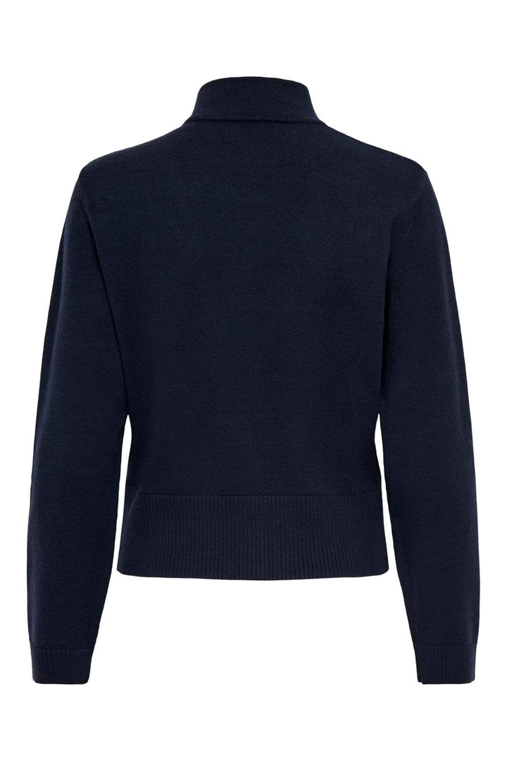Only - Onlmio Ls Mockneck Utility Assym Knt - 5252816 Night Sky Gold Button
