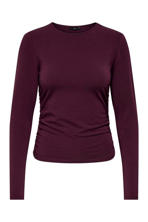 Only - Onlmira Life L/S Ruching Top - 5041020 Winetasting