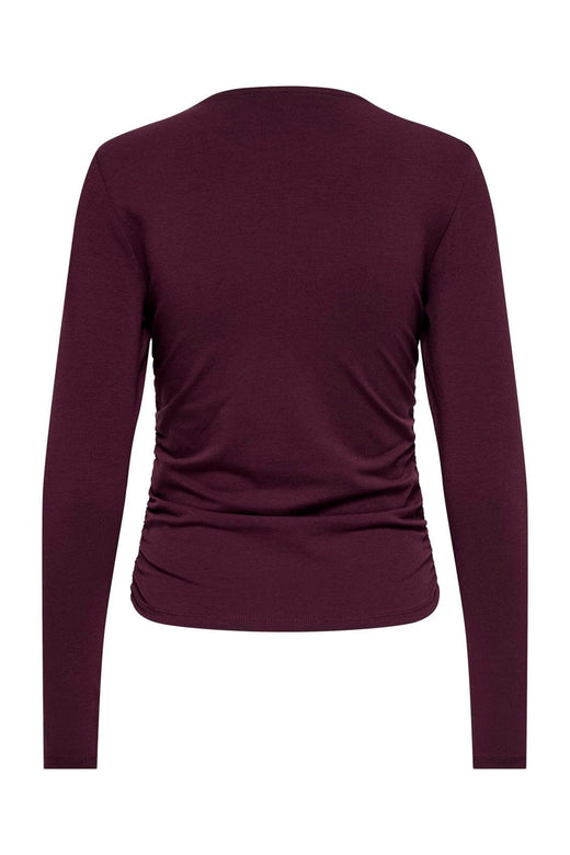 Only - Onlmira Life L/S Ruching Top - 5041020 Winetasting
