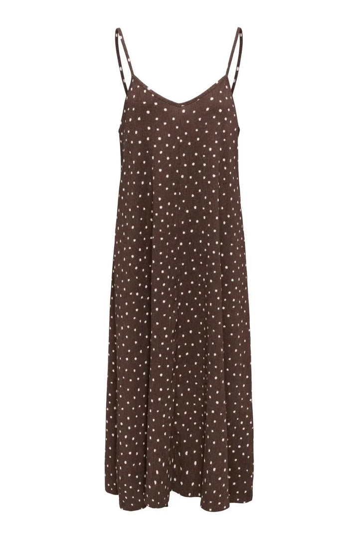Only - Onlmolly S/L V-Neck Dress - 4989241 Shopping Bag Cloud Dancer Dots (Milly) Kjoler 