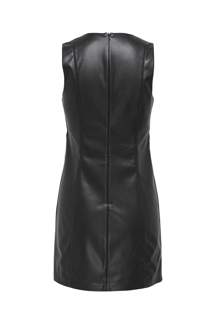 Only - Onlnelly Faux Leather Dress - 4880798 Black